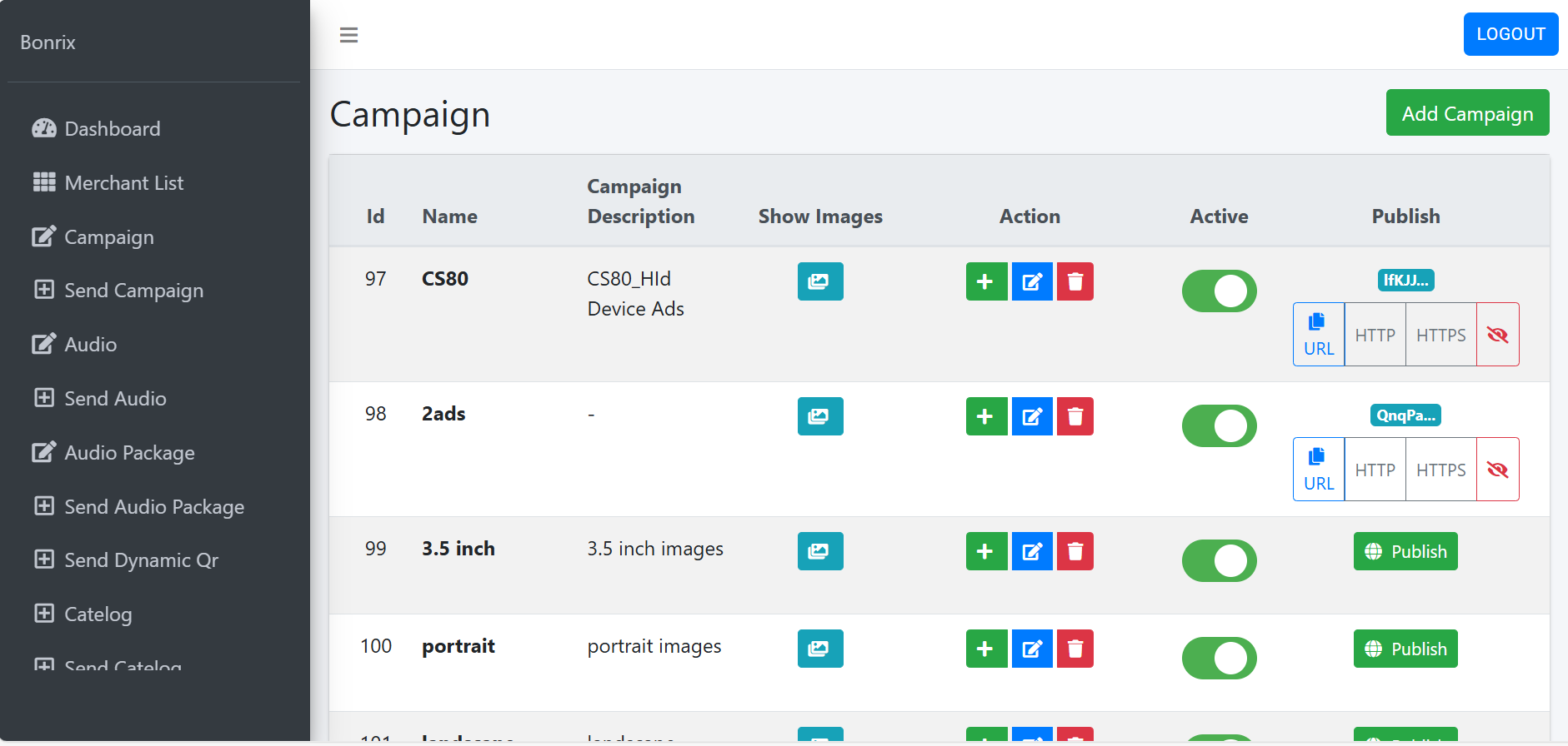 Bonrix Digital Signage for Retail and Billing Counters with TMS/CMS, Real-Time Content Management