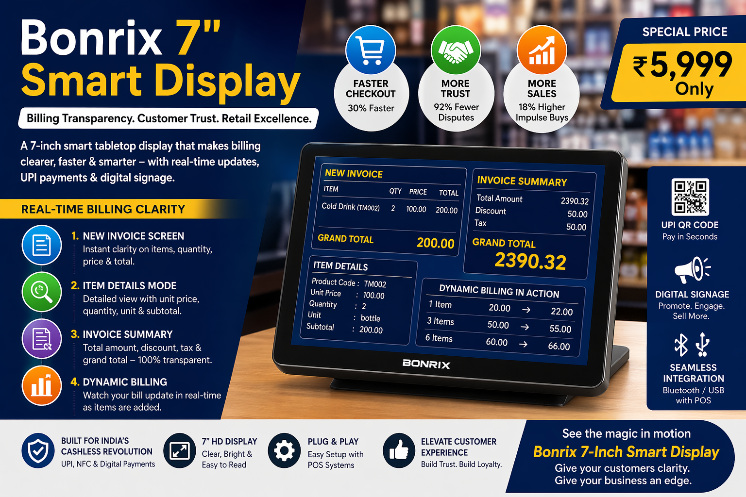 Modern Smart Retail Payment Terminal