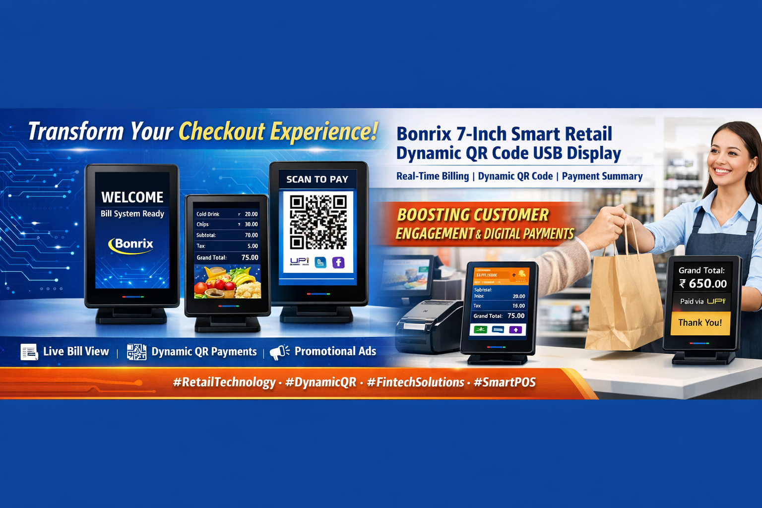 Modern Smart Retail Payment Terminal