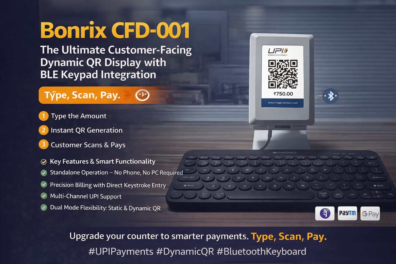 Modern Smart Retail Payment Terminal