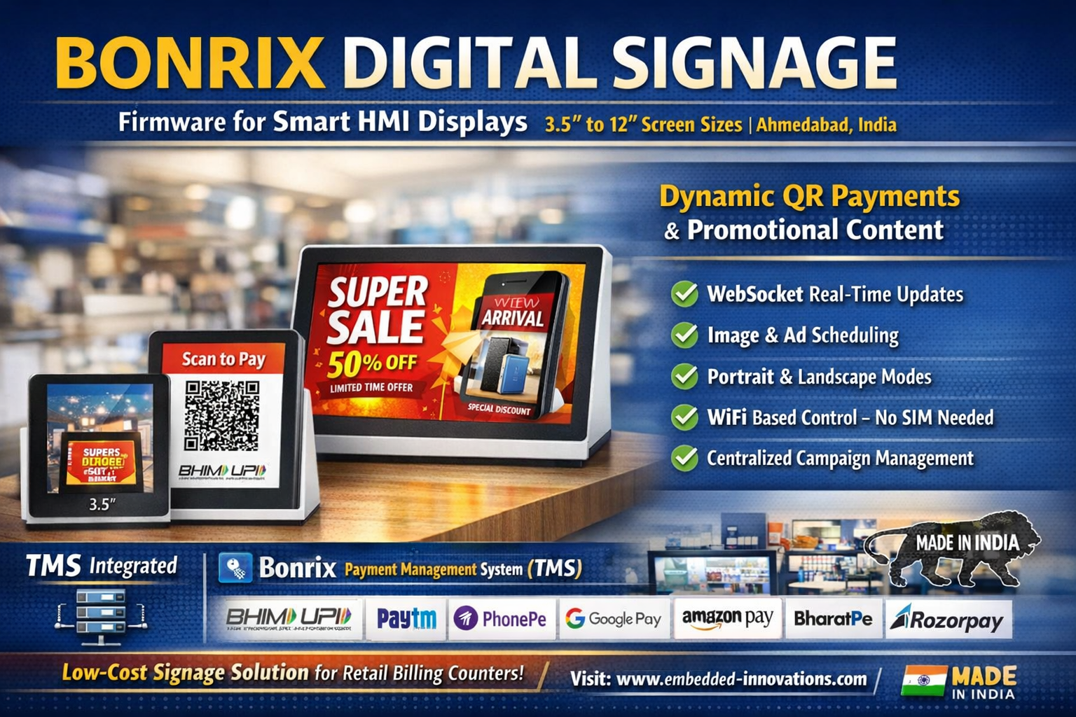 Bonrix Digital Signage Smart HMI Display