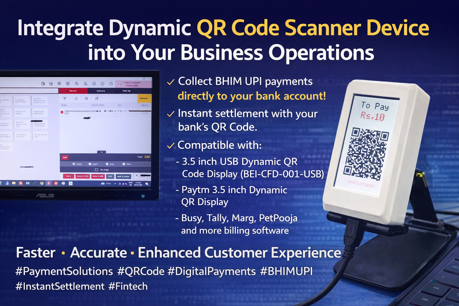 Modern Smart Retail Payment Terminal