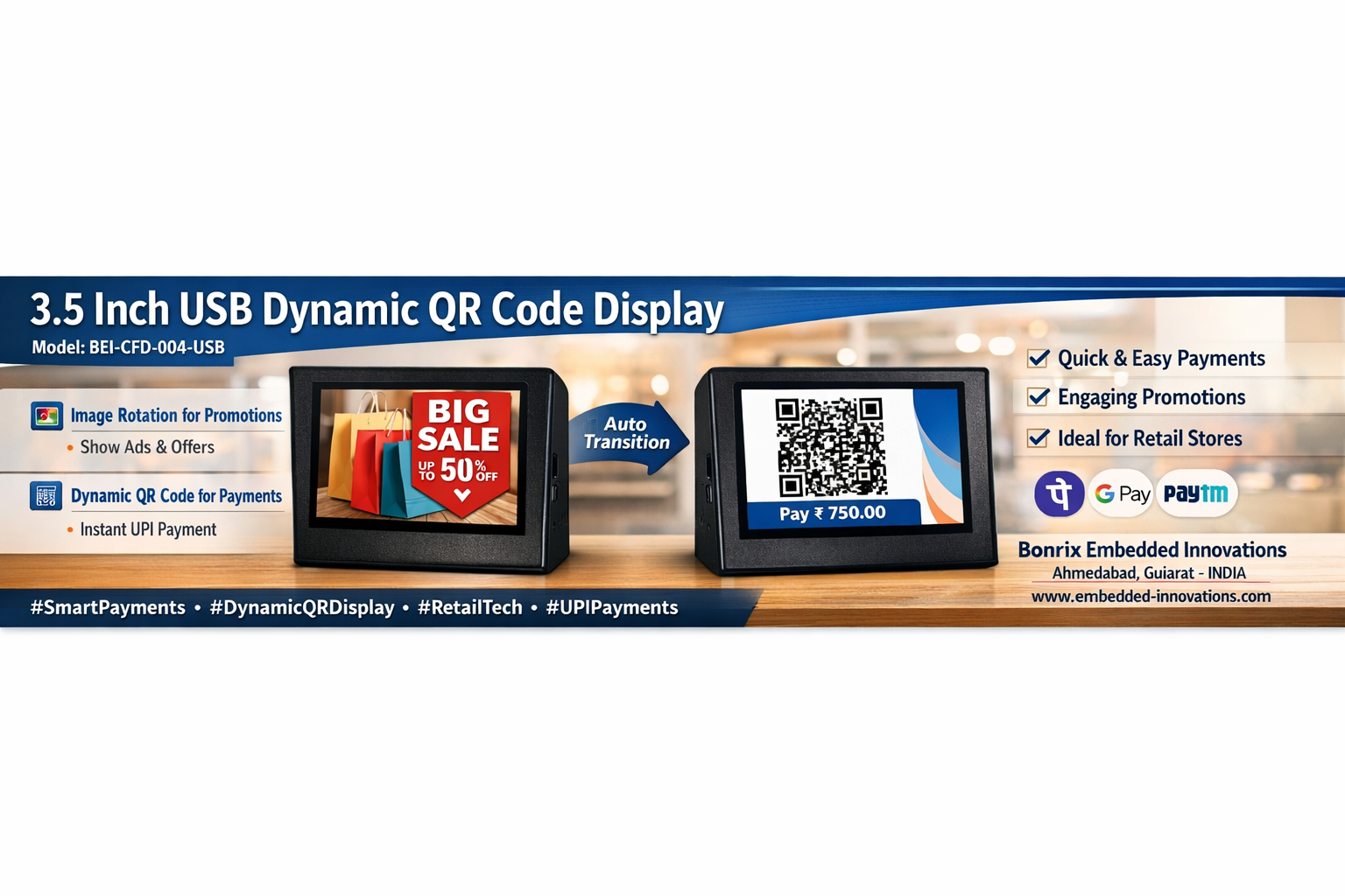 Modern Smart Retail Payment Terminal