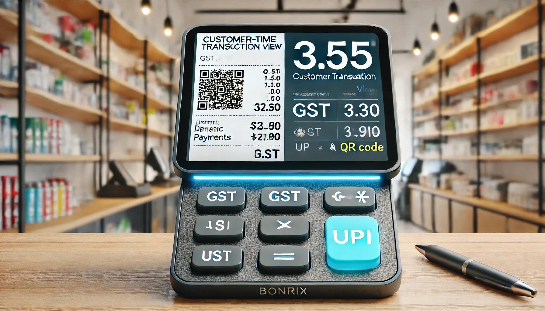 Bonrix Customer Facing Calculator Display Screen