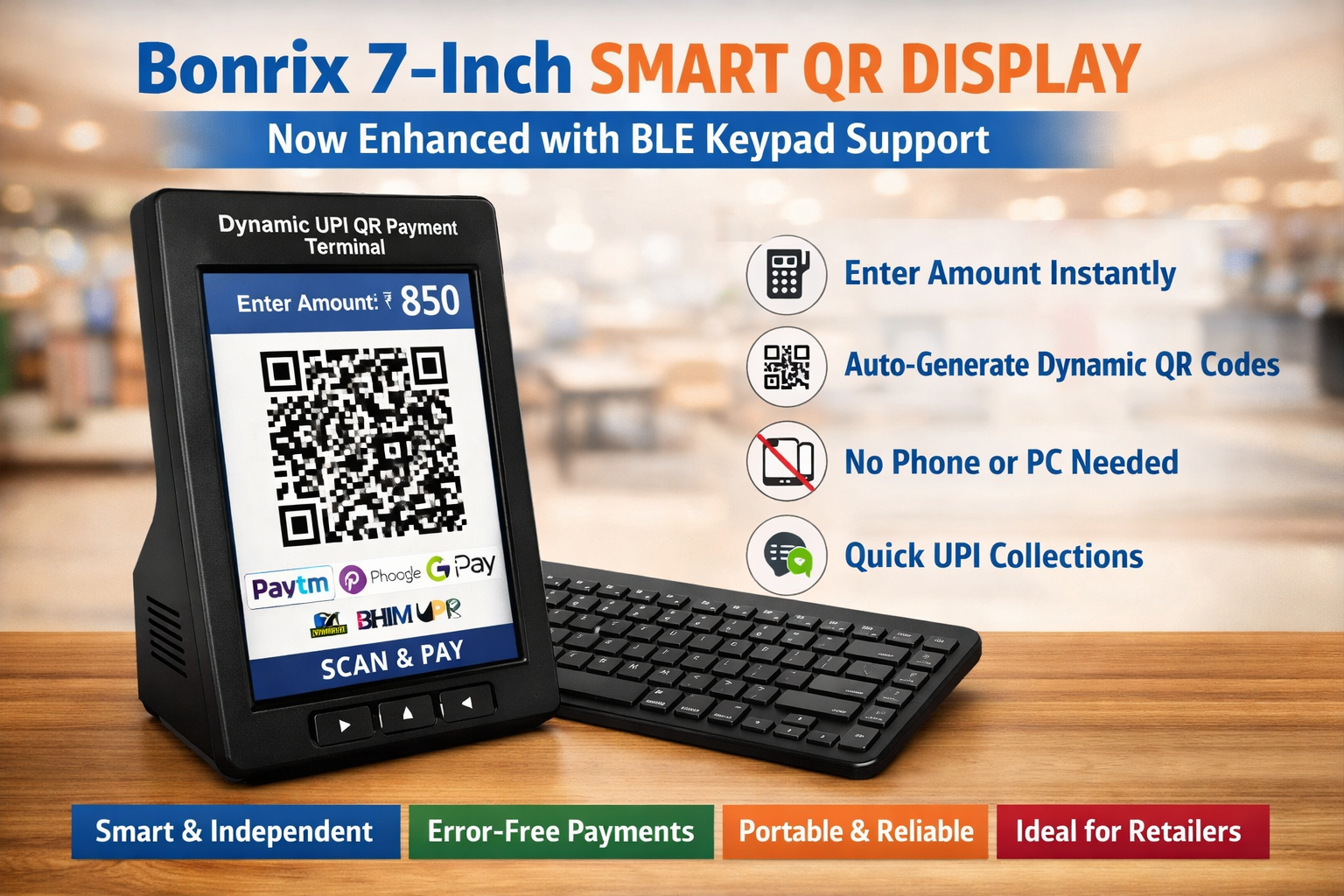 Modern Smart Retail Payment Terminal
